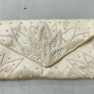 Dead stock retro Vintage beaded sharonee peal clutch made made classic